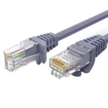 秋叶原 六类网线 CAT6类单股纯铜线芯 千兆高速电脑路由器宽带连接线 工程监控家用成品跳线 灰 10米 QS2619A