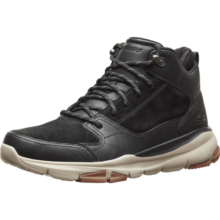 斯凯奇（Skechers）高帮男士工装靴冬季保暖防寒马丁靴休闲鞋雪地增高男靴65731 黑色/BLK 41