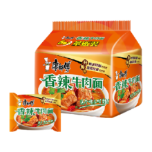88VIP：康师傅 经典袋香辣牛肉面103g*5袋