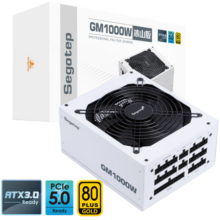 鑫谷（segotep）GM1000W ATX3.1冰山版金牌全模组电源（原生PCIE5.1/105℃电容/白色模组线/台式电脑主机电源）