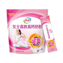 伊利高铁高钙女士奶粉400g 益生菌 叶酸+维C 0蔗糖 25g*16