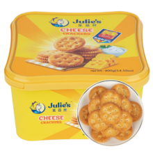 需首购、PLUS会员：茱蒂丝(Julie's) 马来西亚进口 特脆乳酪饼干 咸味休闲零食 早餐 400克/盒 拍4件