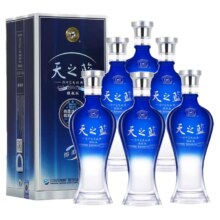 淘宝百亿补贴：洋河 天之蓝 52度 浓香型白酒 520ml *6瓶