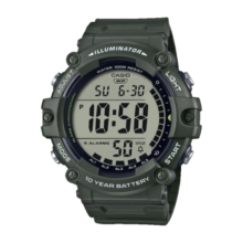卡西欧（CASIO）时尚运动防水学生户外防摔电子表男表 AE-1500WHX-3AVDF 墨绿色
