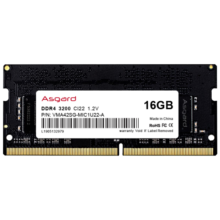阿斯加特（Asgard）16GB DDR4 3200 笔记本内存条 列-精选颗粒/稳定兼容