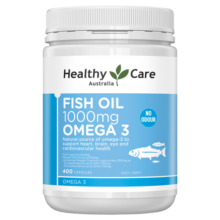HealthyCare深海鱼油胶囊Omega-3含DHA EPA成人中老年成人适用400粒澳洲进口