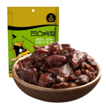 科尔沁 休闲零食肉干肉脯内蒙特产风干牛肉 手撕牛肉干零食肉脯凹凸有型 原味 200g*1袋 （口感偏软）