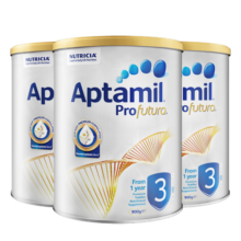 爱他美（Aptamil）澳洲白金版1234段 含DHA叶黄素 婴幼儿配方牛奶粉900g 新西兰进口 3段3罐【入群更划算】 26年8月