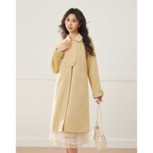 IEF 爱依服 女士赫本风简约通勤呢绒长外套