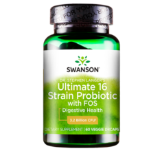 斯旺森（SWANSON）16种活性益生菌32亿CFU加氏乳杆菌70+种矿物质含益生元60粒
