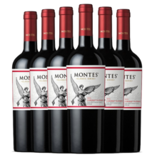 MONTES蒙特斯经典赤霞珠红酒葡萄酒750ml*6整箱日常口粮酒智利原瓶进口