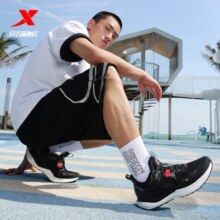 特步（XTEP）【动力巢科技】马拉松男鞋运动鞋爆米花回弹软底透气集训跑步鞋 【动力巢】黑 42