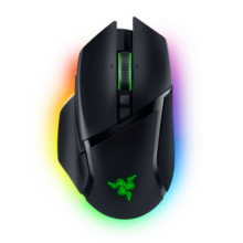 雷蛇（Razer）巴塞利斯蛇V3专业版 35K 无线鼠标 人体工学设计 RGB幻彩灯效 吃鸡/LOL/CS GO游戏 黑色