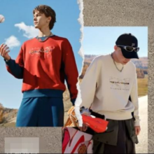 预售：FILA FUSION斐乐潮牌男子套头卫衣2024冬季新款时尚纯棉针织上衣 灰麦色-BG M