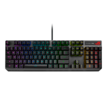 ROG 游侠RX PBT版  机械键盘有线游戏键盘光学触发机械红轴RGB背光键盘防水防尘键盘104键黑色RX光轴
