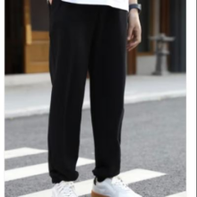 20点：gxg.jeans 休闲裤男 束脚运动宽松裤子 黑色-1 M