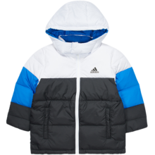 adidas 男款小童保暖防风时尚连帽宽松羽绒服