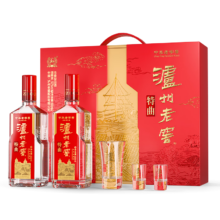 Plus:泸州老窖 特曲老字号 浓香型白酒 52度 500ml*2瓶装 传承礼盒 含酒具