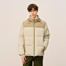 TEENIE WEENIE 羽绒服男冬季2023撞色拼接设计感立领羽绒服男