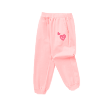 迷你真维斯 MINI JEANSWEST迷你真维斯童装女童运动裤秋洋气女孩秋装裤子休闲裤黑色儿童长裤 【春秋长裤】爱心裤标灰色 130