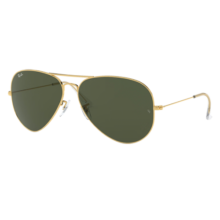 雷朋（RayBan）经典飞行员系列太阳镜男女款开车眼镜防晒户外墨镜0RB3026 L2846金色镜框绿色镜片 尺寸62