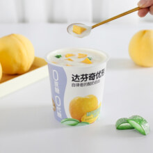 达芬奇优形酸奶无蔗糖无代糖黄桃大果粒风味酸乳320g*6低温酸奶