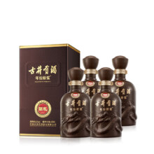 plus会员：古井贡酒 年份原浆献礼 浓香型白酒 40.6度 425ml*4瓶 整箱装 年货