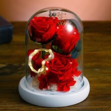 誓爱永生花玫瑰花礼盒新年情人节生日礼物纪念日送女生朋友老婆实用