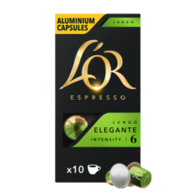 L'OR法国进口咖啡胶囊 阿拉比卡豆 艾伦根特 意式黑咖 5.2g*10粒/盒