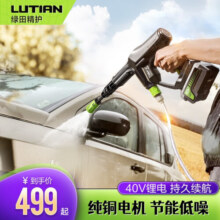 绿田（LUTIAN） B4高楼用户推鉴无线锂电洗车机40V充电清洗机手持高压洗车水枪 350W 标准版-泡沫壶+可乐瓶接头