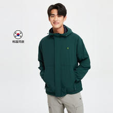 KOLON SPORT 可隆户外休闲衣男款登山运动外套徒步露营休防水夹克 LHJK3WTK71-DG 深绿色 175/L