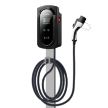 普诺得充电桩380V21KW适用于特斯拉问界奥迪etron三相电充电桩兼容220v7kw车型 跑道黑380V-21KW-壁挂款 包基础安装（保护箱 立柱除外）