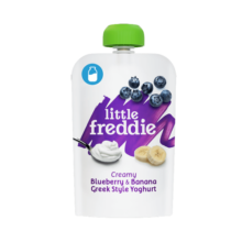 小皮（Little Freddie）蓝莓酸奶果泥100g*1袋 儿童常温酸奶水果泥 发酵乳酸奶零食吸吸乐