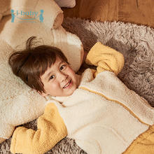 ibaby 儿童家居服婴幼儿珊瑚绒家居服 萱草黄 80码