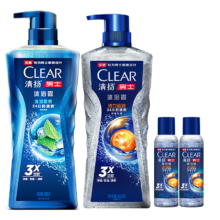 京东百亿补贴:清扬（CLEAR）男士沐浴露套装活力运动600g+100g冰凉酷爽600g+100g