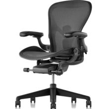 赫曼米勒（HERMAN MILLER）Aeron座椅电脑椅办公椅 人体工学椅 石墨色 中号