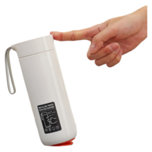 artiartArtiart创意不倒杯保温杯水杯大容量便携茶杯真空不锈钢杯子400ml 白色