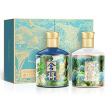 拼多多百亿补贴：舍得 品味舍得52度浓香白酒虎年万象新礼盒装375ml*2瓶送礼佳品