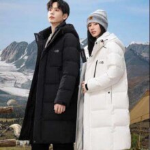 20点：雪中飞 经典长款连帽立领大口袋保暖羽绒服