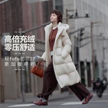 TANBOER 坦博尔 24零压泡芙羽绒服女长款过膝加厚显瘦显高外套
