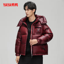 YAYA 鸭鸭羽绒服 2024冬季新品男女同款短款连帽百搭时尚休闲保暖厚外套
