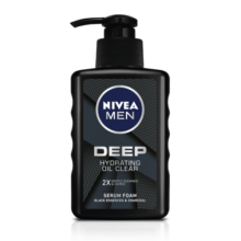 妮维雅（NIVEA）男士深层清洁洗面奶DEEP控油细致收缩毛孔洁面乳150g 大容量
