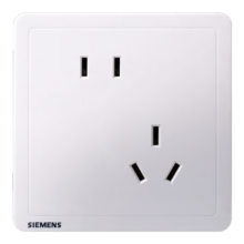 西门子（SIEMENS）  雅白色 斜五孔插座 二三插