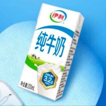 伊利 全脂纯牛奶 200ml*24盒*3件