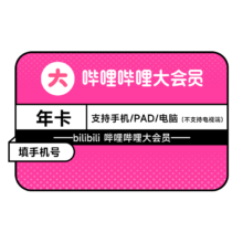 B站大会员哔哩哔哩会员12个月年卡 Bilibili大会员年卡