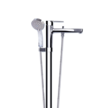 科勒（KOHLER） 浴缸龙头齐悦落地式冷热水浴缸花洒龙头 K-98614T+K-97904T龙头底座组件