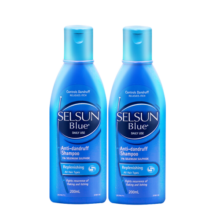 SELSUN蓝瓶1%硫化硒去屑止痒修护洗发水男女士滋养潇洒洗发露200ml*2