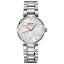 美度（MIDO）瑞士手表 贝伦赛丽 多娜 真钻 时尚优雅 机械钢带女表新年礼物