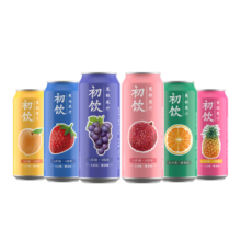 PLUS会员:初饮果汁饮料果肉复合饮品0蔗糖0脂 混合口味500g*15瓶整箱