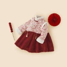 需首购：JELLYBABY 国风新中式夹棉加厚 冬装女童汉服唐装公主裙